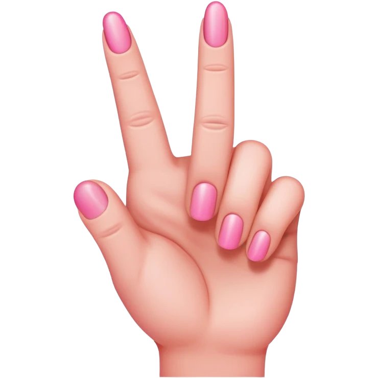 Pink middle finger emoji