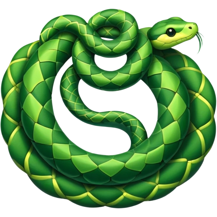 circle of snakes, multiple snakes arranged in a circular pattern emoji