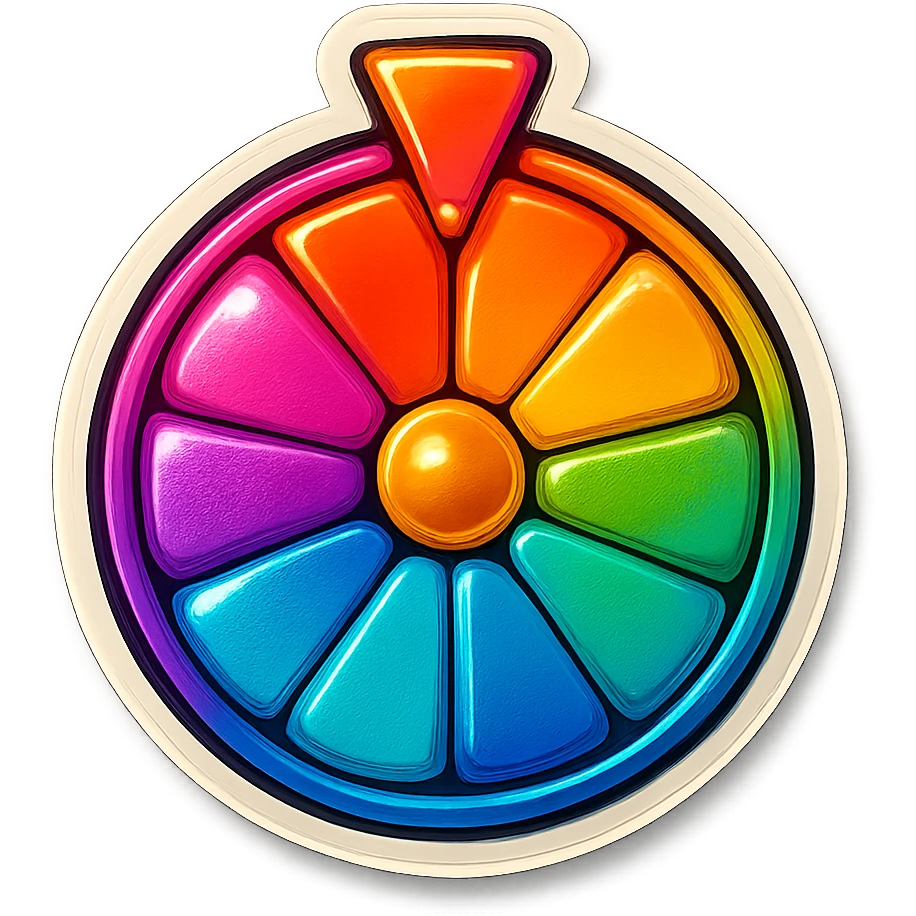 A wheel of fortune emoji