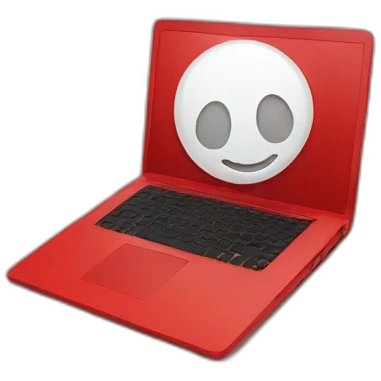 Red laptop emoji