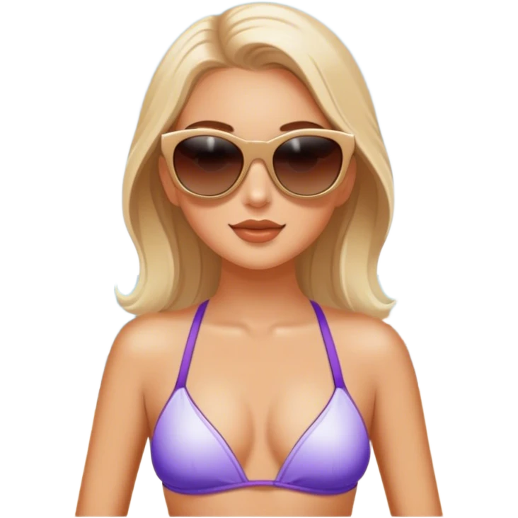 fashionista in the beach white girl emoji