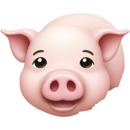 Pig eating rice emoji