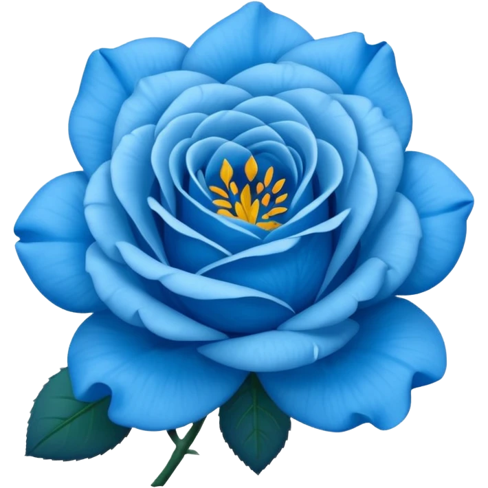rose shape flower, no stem, now make it a vibrant blue color emoji