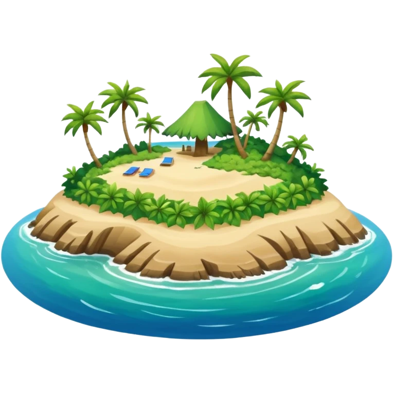 island seen from the sea far away emoji
