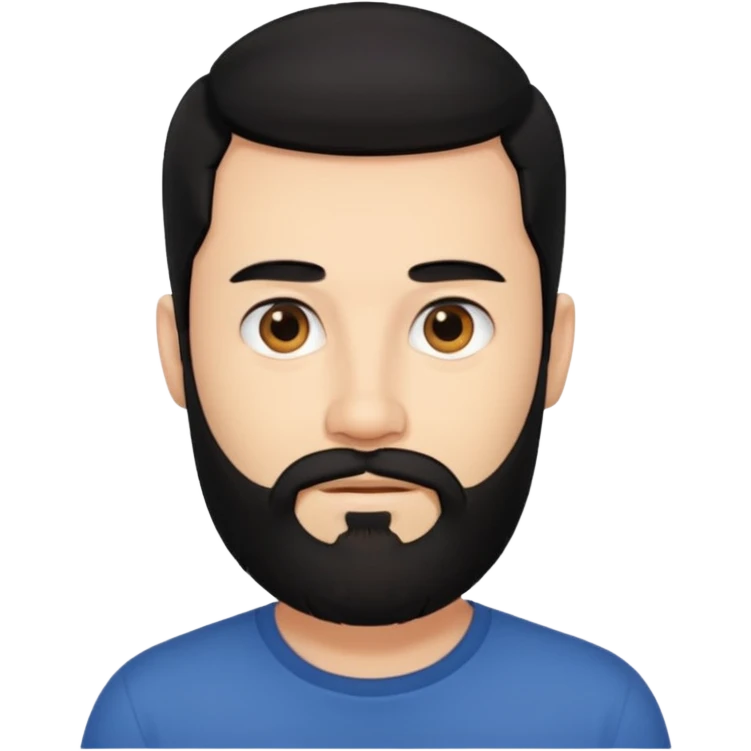 35 yaş sakallı siyah saç beyaz ten erkek emoji