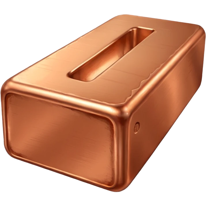 copper ingot, realistic color, soft highlights emoji