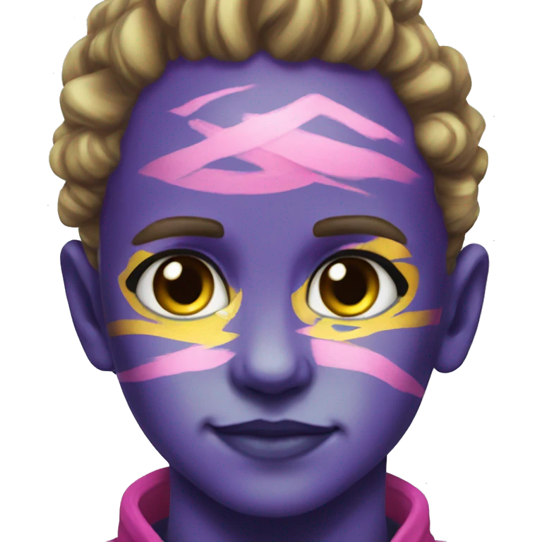 Jojo swim in karma face paint emoji