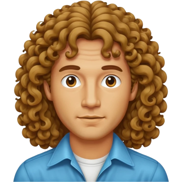 70s 80s men with long curly hair style  emoji