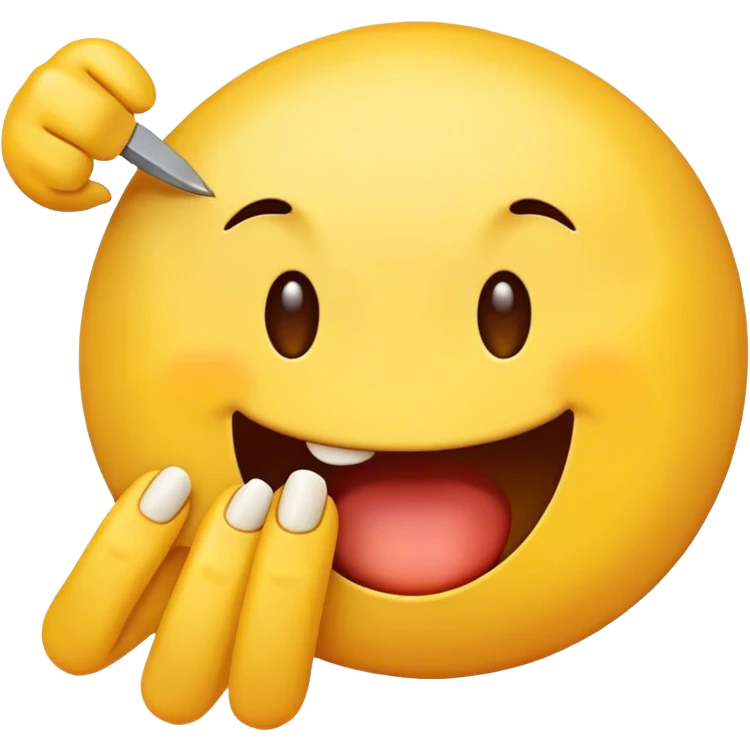 nail biting yellow emoji emoji