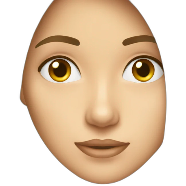Mujer pelo rubio largo, cara ovalada y ojos grises emoji