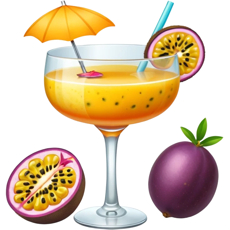 passionfruit & mango cocktail emoji