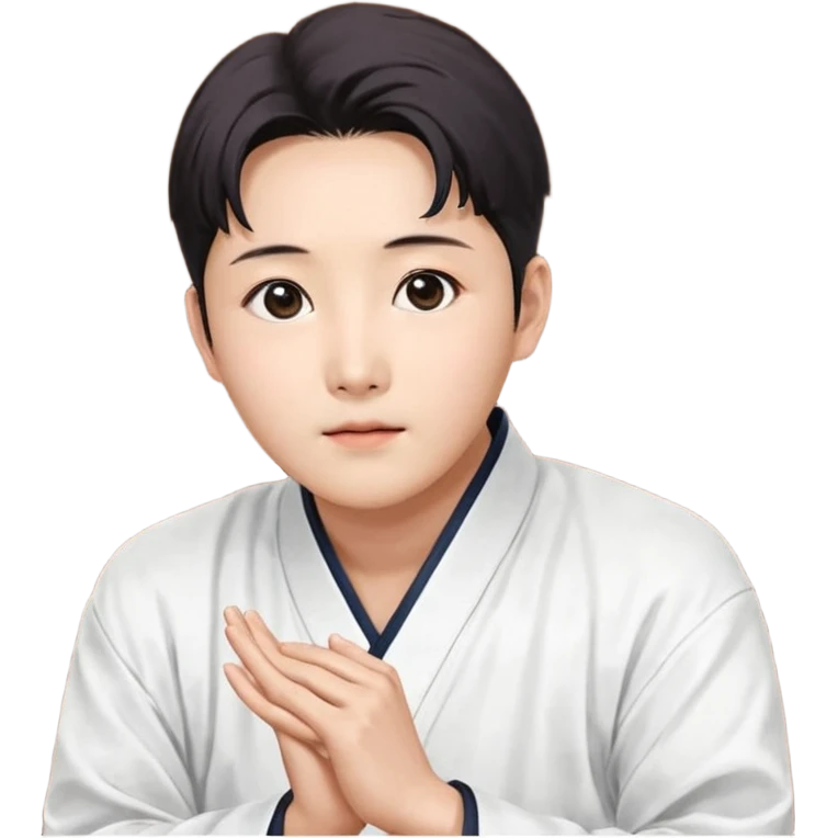 검은 테 안경을 쓰고 하얀 캡모자를 쓰고 흰 옷을 입은남자 emoji