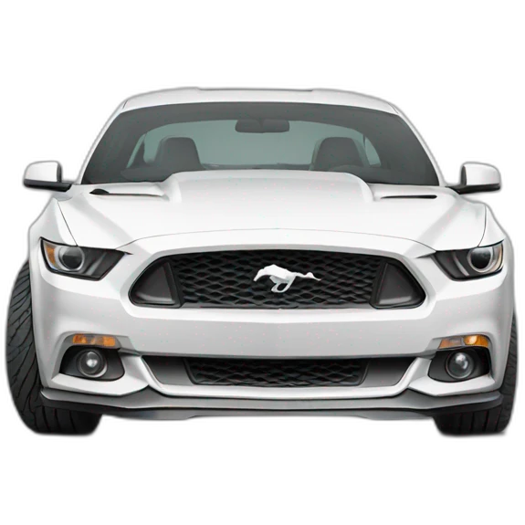 2017 White Mustang emoji