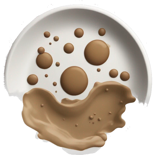 plate with splashes of dirt emoji