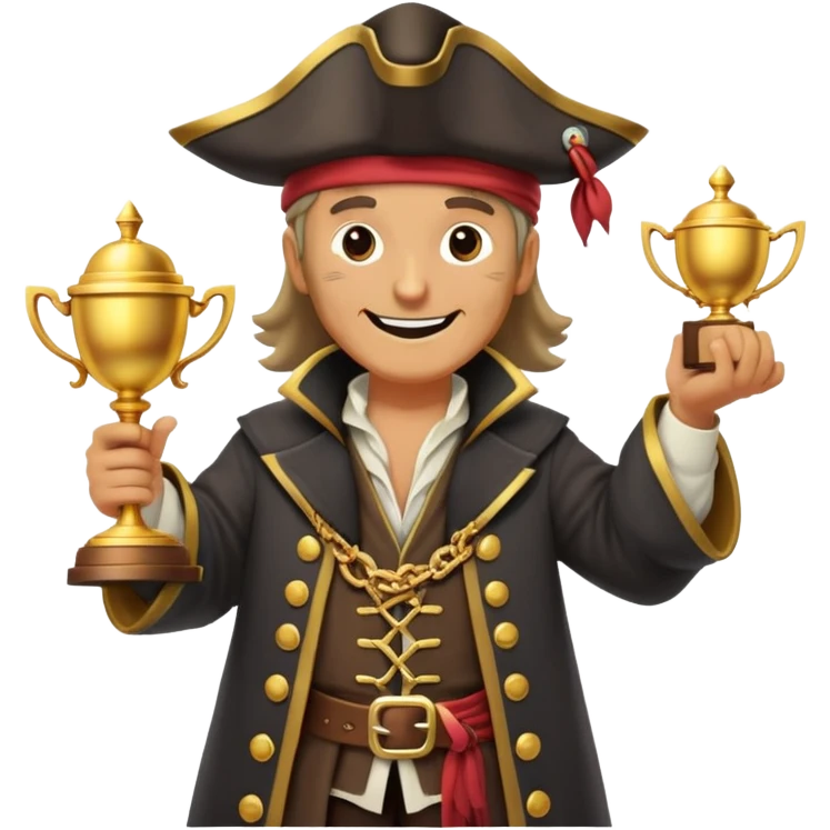 pirate wizard winning a trophy emoji