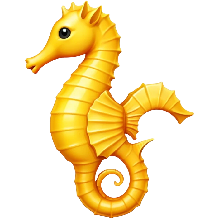 A seahorse emoji and the seahorse is yellow emoji