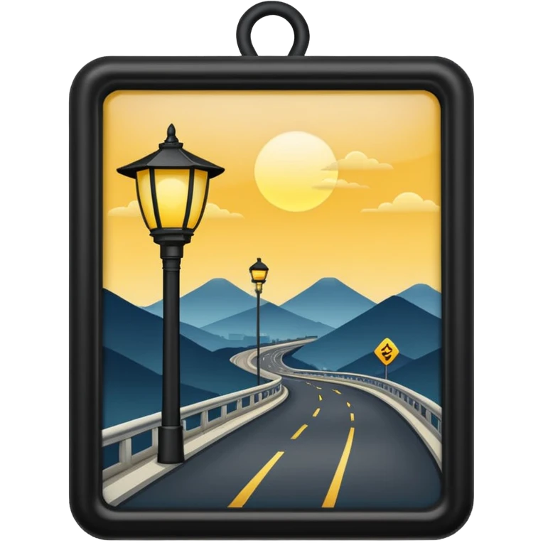 chinese streetlight, with highway emoji