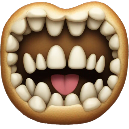 dog teeth on the street emoji