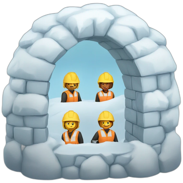 igloo team-work sign emoji