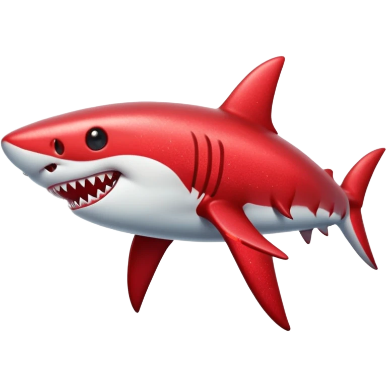 red glitter shark emoji