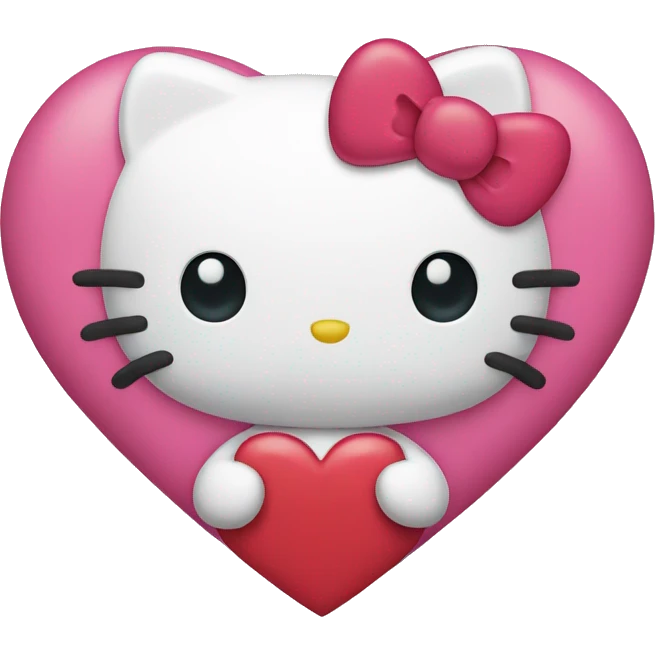 hello kitty heart emoji
