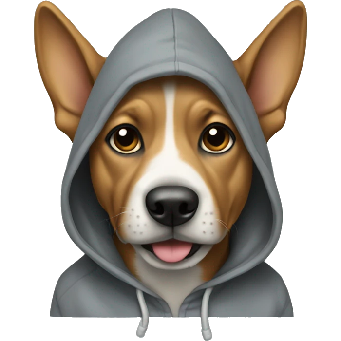 Dog with hoodie  emoji