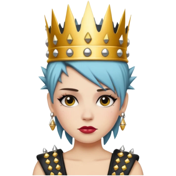queen punk with crown emoji