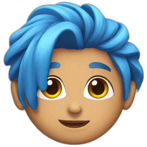 pequeno rolo blue hair emoji