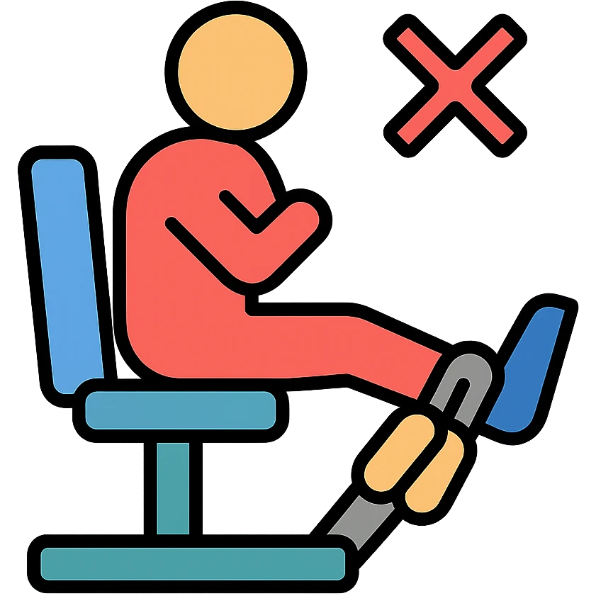 clean icon of a person ignoring leg exercises, fitness-related emoji