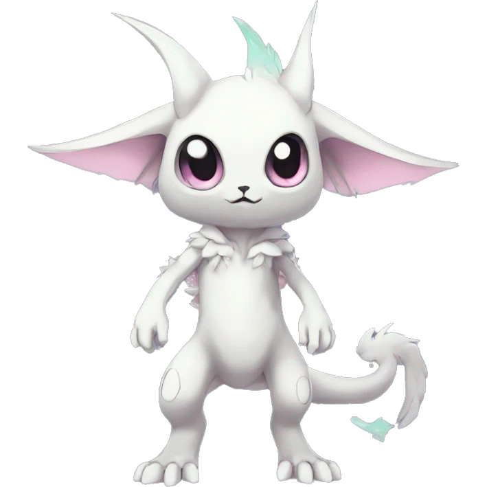 cute cool edgy ethereal alien punk Digimon-Fakemon-animal full body emoji