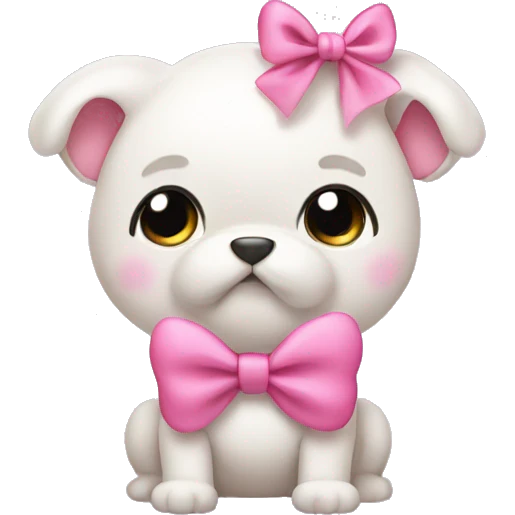 Bubbles with pink bow emoji