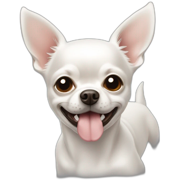 perro Chihuahua y perro maltés blanco emoji