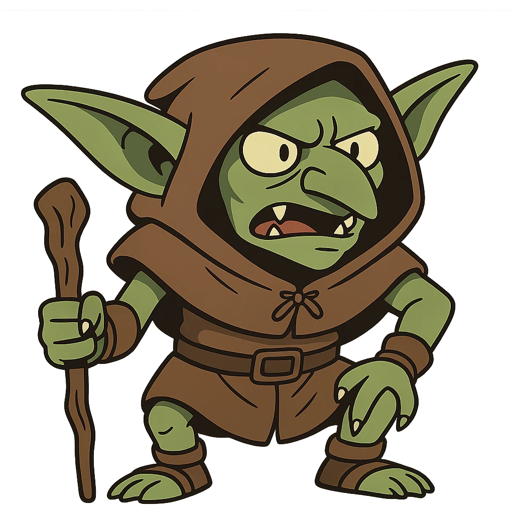 DnD goblin in a hood emoji