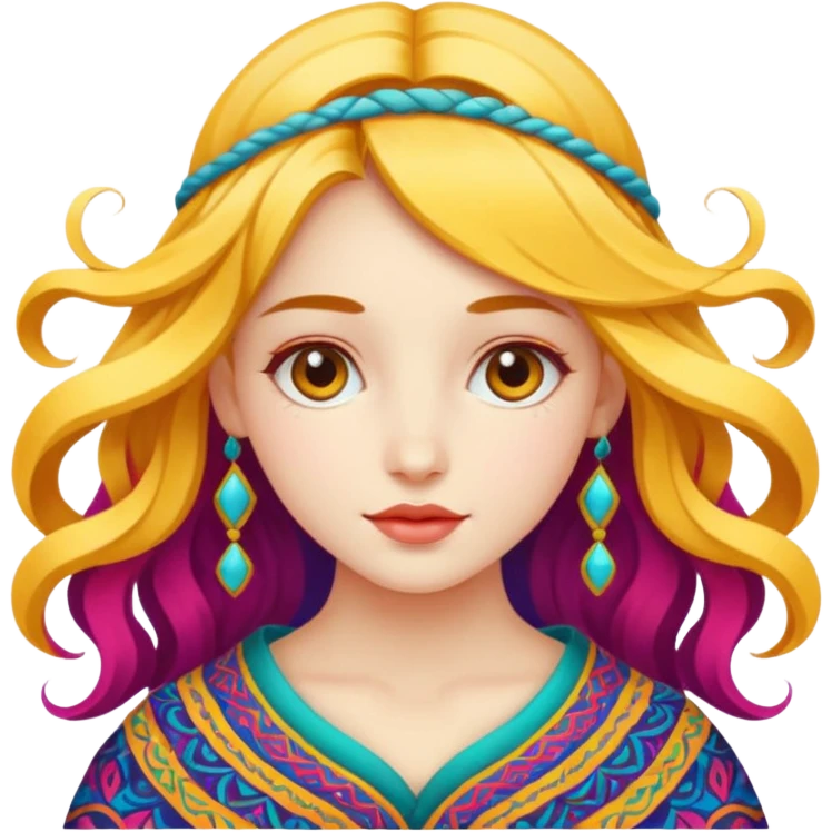 Une fille qui porte une feullara  emoji