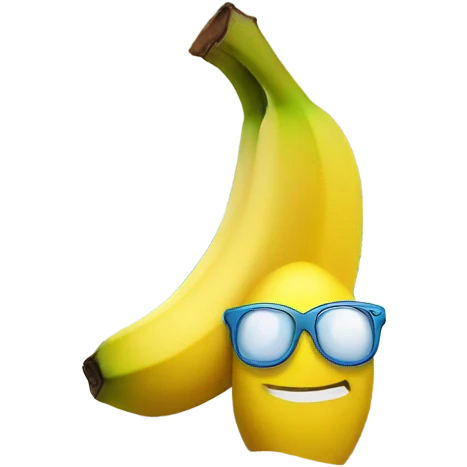 Banana at beach emoji