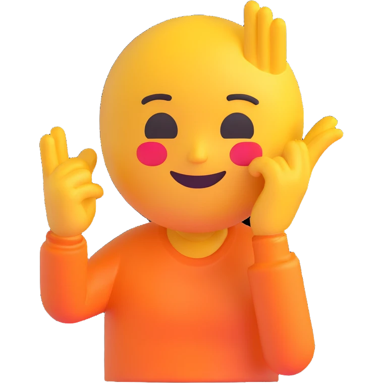 sarcastically smiling emoji with hand on head emoji
