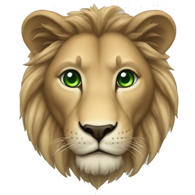 LION AVEC LES YEUX VERT emoji