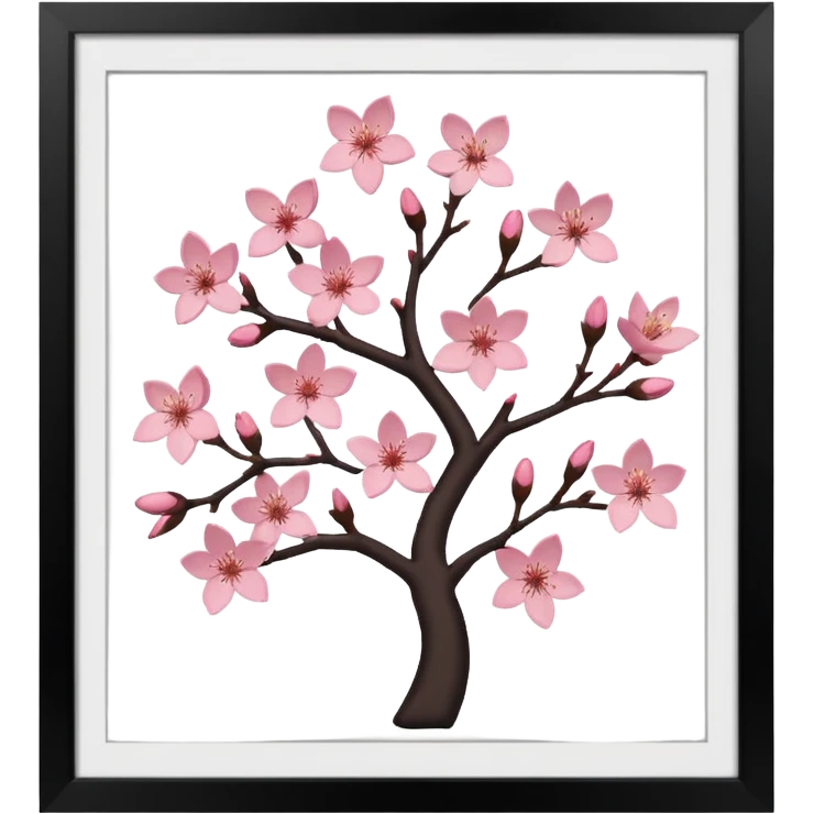 cute cherry blossom outline photo frame emoji