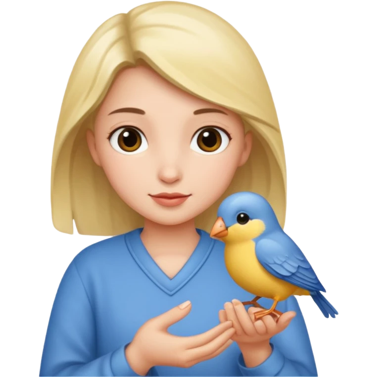 Hope holding a bird emoji