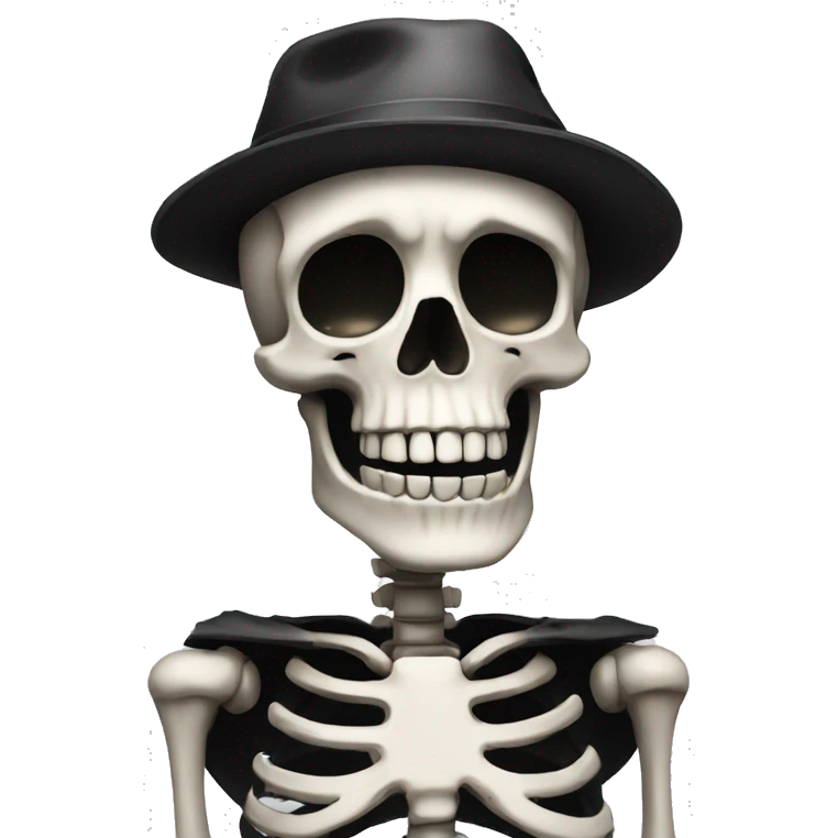 A skeleton with tears in his eyes emoji