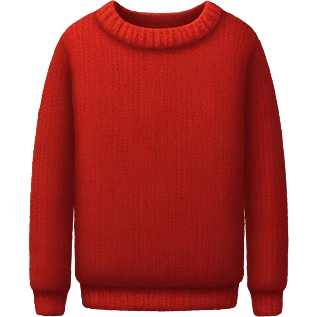 long sleeve red sweater piece of clothing emoji