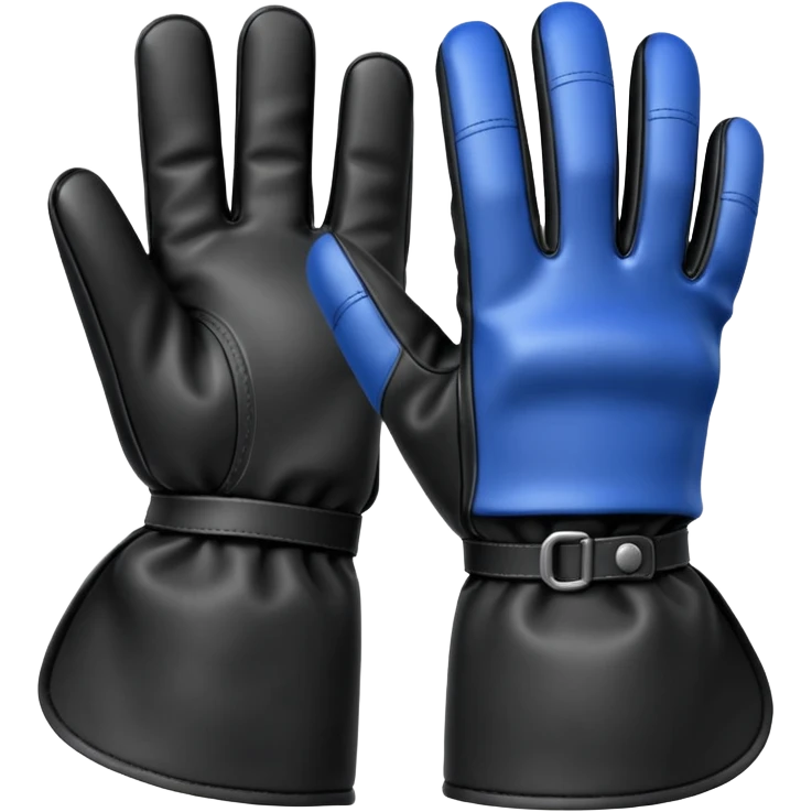 protection gloves black and metal 5 fingers emoji