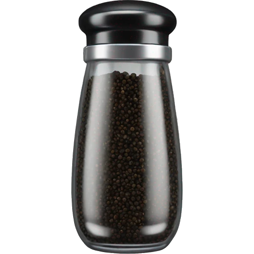 transparent black pepper shaker emoji