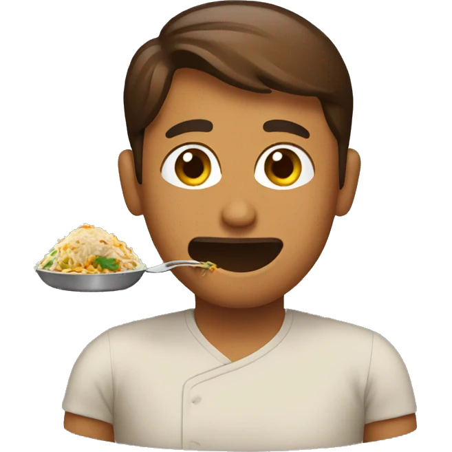 person eating biryani  emoji