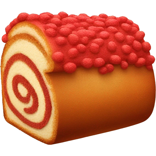 red roll cake emoji