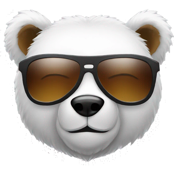 A tedy bear with sunglasses  emoji