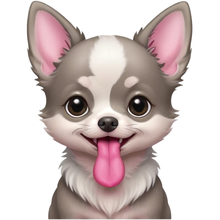 Grey baby Chihu dog emoji