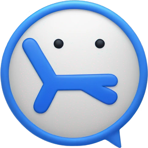 A white tick in a blue circle emoji
