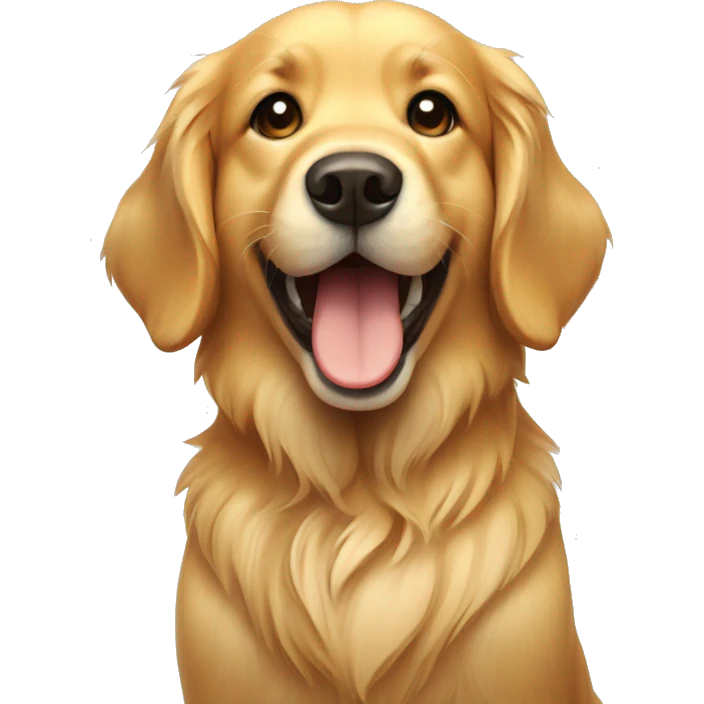cute golden retriever  emoji