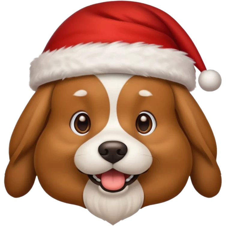 cachorro com gorro de natal emoji